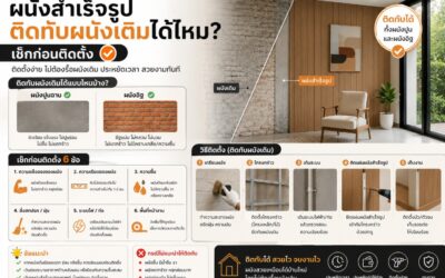ผนังสำเร็จรูปติดทับผนังเดิมได้ไหม? เช็กก่อนติดตั้ง